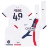 Paris Saint-Germain Ibrahim Mbaye #49 Bortaställ Barn 2025-26 Korta ärmar (+ Korta byxor)